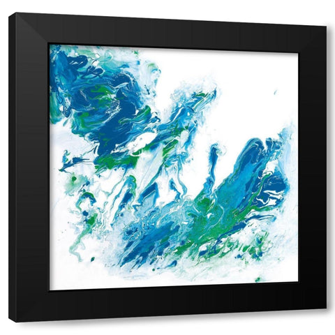 Ocean Tricae Black Modern Wood Framed Art Print by Edwards. Brazen