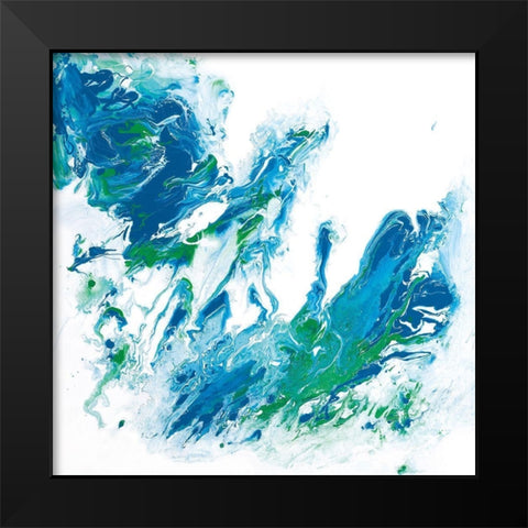 Ocean Tricae Black Modern Wood Framed Art Print by Edwards. Brazen