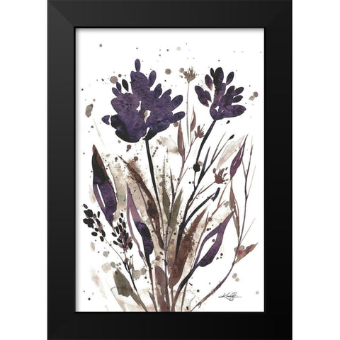 Floral Music II Black Modern Wood Framed Art Print by Stanion, Kathy Morton