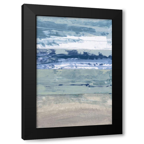 Coastal Hues I Black Modern Wood Framed Art Print by Fields, Laurie