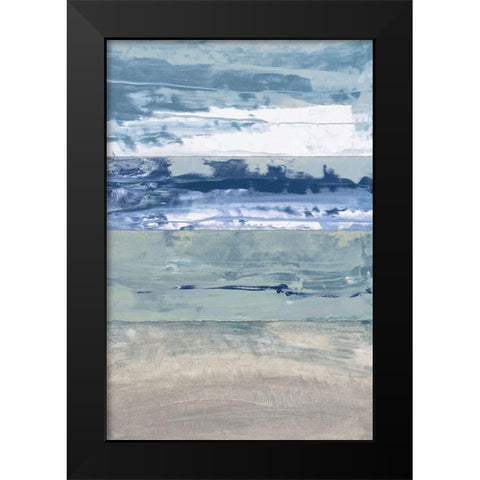 Coastal Hues I Black Modern Wood Framed Art Print by Fields, Laurie
