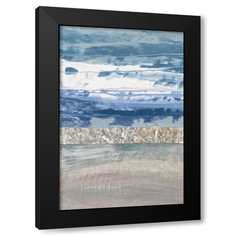 Coastal Hues II Black Modern Wood Framed Art Print with Double Matting by Fields, Laurie