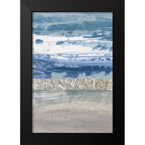 Coastal Hues II Black Modern Wood Framed Art Print by Fields, Laurie