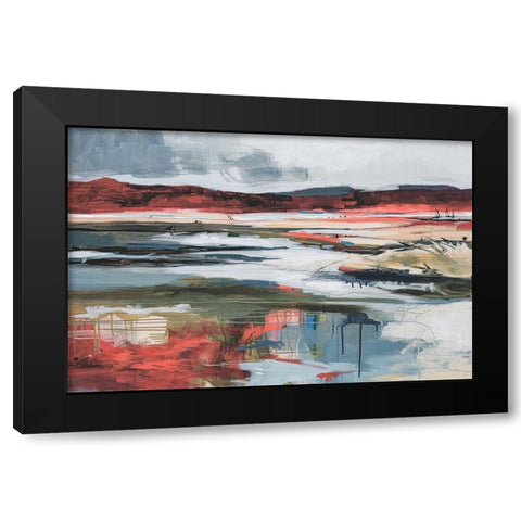 Before Night Falls Black Modern Wood Framed Art Print by Fitzsimmons, A.