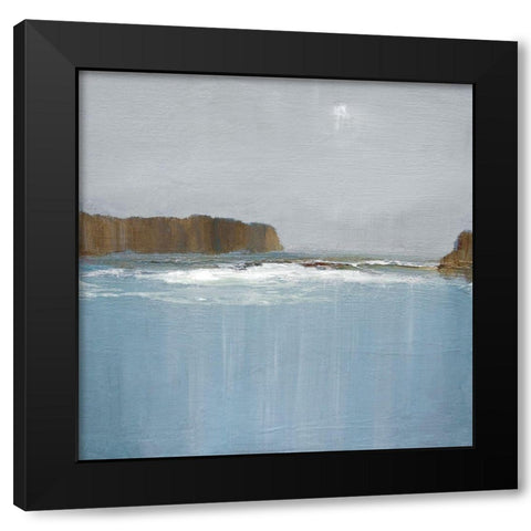 Lulworth Cove Black Modern Wood Framed Art Print with Double Matting by Gold, Caroline