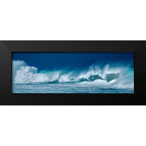 Breaking Waves Black Modern Wood Framed Art Print by Frates, Dennis
