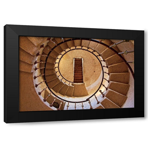 Unwind  Black Modern Wood Framed Art Print with Double Matting by Cahill, Michael