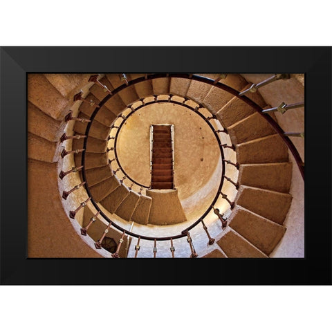 Unwind  Black Modern Wood Framed Art Print by Cahill, Michael