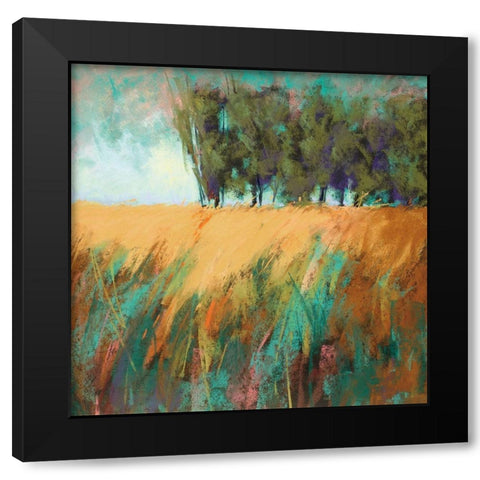 Trees On The Horizon Black Modern Wood Framed Art Print by Cassell, Sherri