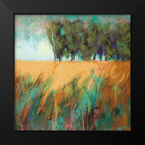 Trees On The Horizon Black Modern Wood Framed Art Print by Cassell, Sherri