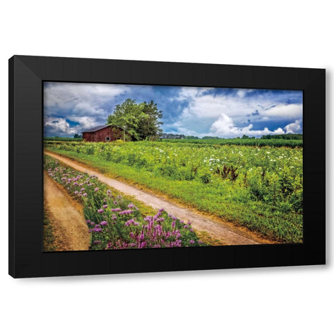 Family Farm Black Modern Wood Framed Art Print by Celebrate Life Gallery