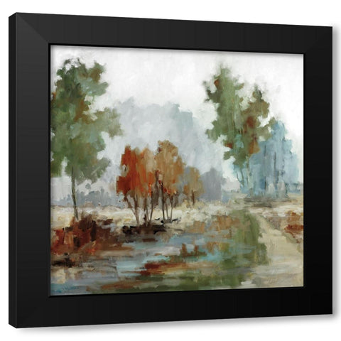 Back Home Black Modern Wood Framed Art Print with Double Matting by Ellens, Jacqueline