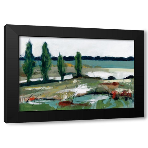 Seasons Of Change II Black Modern Wood Framed Art Print with Double Matting by Fitzsimmons, A.