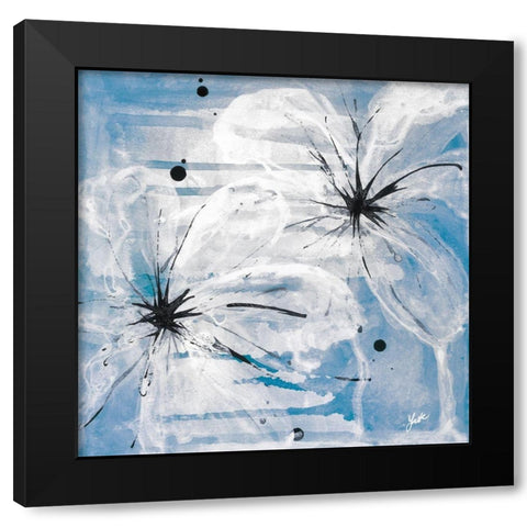 Indigo Bloom I Black Modern Wood Framed Art Print by St. Amant, Yvette