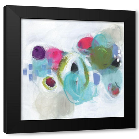 Show Me The World Black Modern Wood Framed Art Print with Double Matting by Hawkins, Julie
