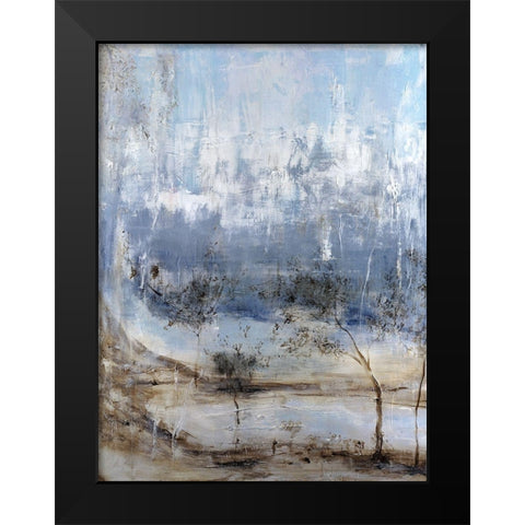 Anchored In Blue II Black Modern Wood Framed Art Print by Kadmiri, Aziz