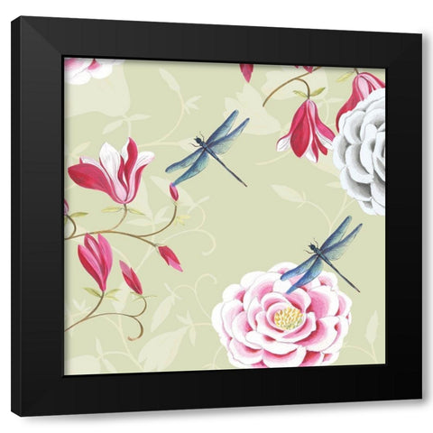Regal Garden II Black Modern Wood Framed Art Print by Turnowsky