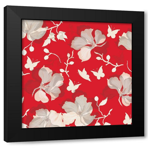 Tapestry Tales II Black Modern Wood Framed Art Print with Double Matting by Turnowsky