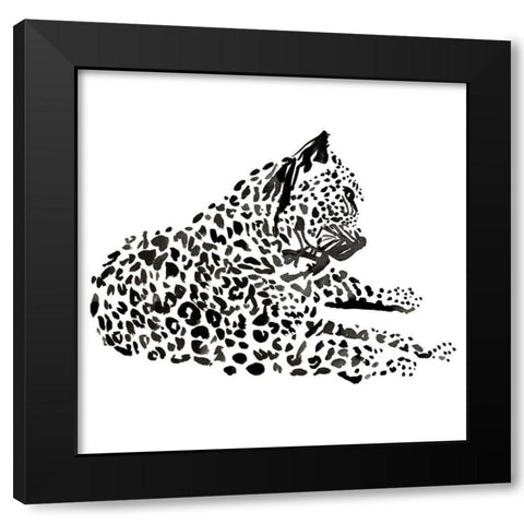 Cheetah Black Modern Wood Framed Art Print by Billinghurst, Marina