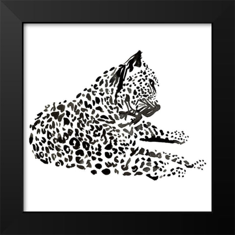 Cheetah Black Modern Wood Framed Art Print by Billinghurst, Marina