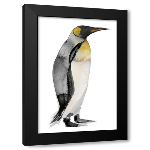 Penguin IV Black Modern Wood Framed Art Print with Double Matting by Billinghurst, Marina
