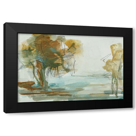 Backroads II Black Modern Wood Framed Art Print with Double Matting by Ellens, Jacqueline