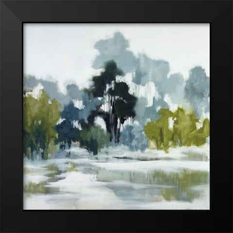 Reflections Black Modern Wood Framed Art Print by Ellens, Jacqueline