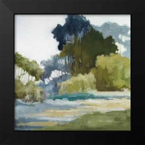 Bean Fileds Tall Trees Black Modern Wood Framed Art Print by Ellens, Jacqueline