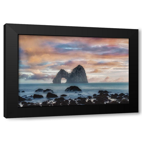 Far and Away Black Modern Wood Framed Art Print with Double Matting by Frates, Dennis