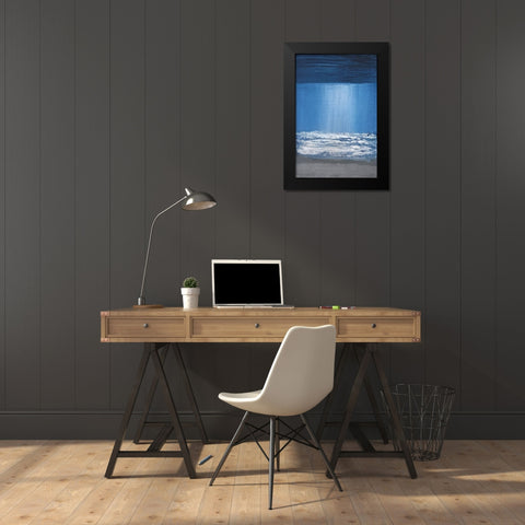 Night Surfing Black Modern Wood Framed Art Print by Gold, Caroline