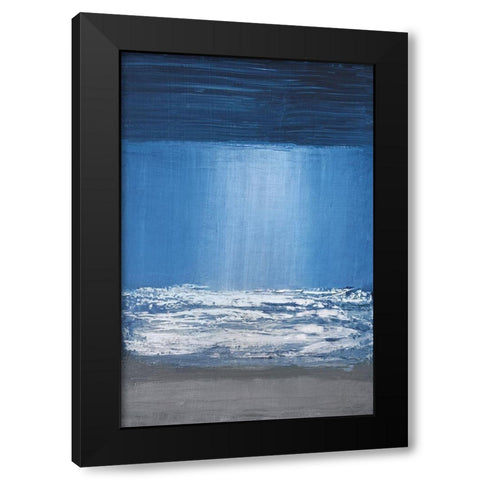 Night Surfing Black Modern Wood Framed Art Print with Double Matting by Gold, Caroline