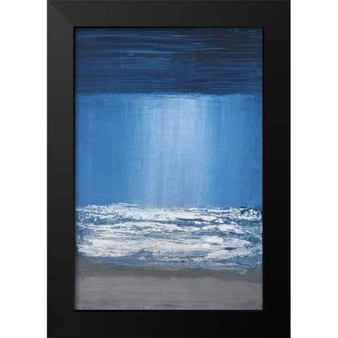 Night Surfing Black Modern Wood Framed Art Print by Gold, Caroline