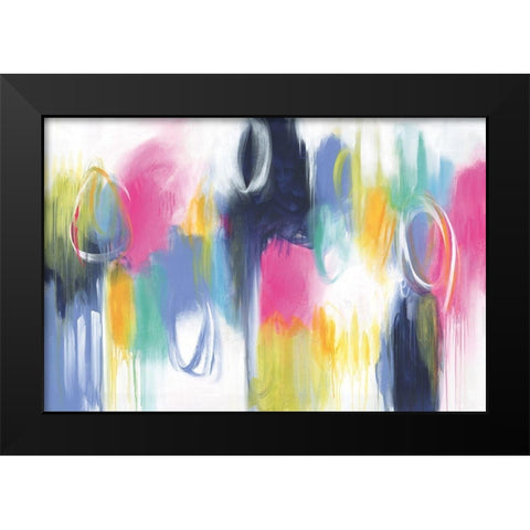 If Only For The Night Black Modern Wood Framed Art Print by Hawkins, Julie