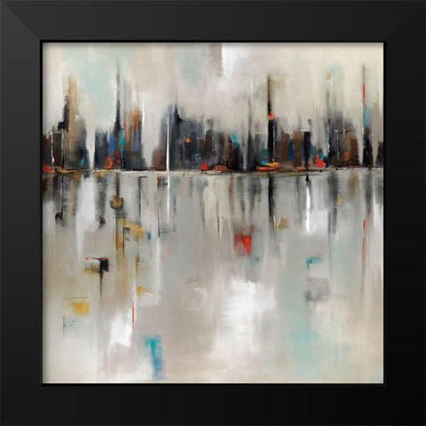 Harbor Town Black Modern Wood Framed Art Print by Jackson, Victoria