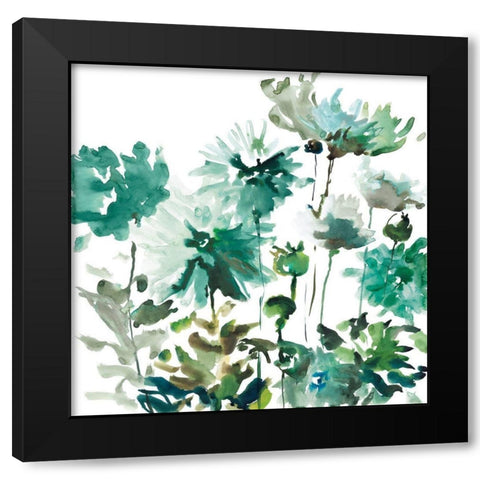 Garden Bliss Black Modern Wood Framed Art Print with Double Matting by Meyers, Rebecca