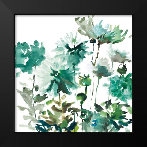 Garden Bliss Black Modern Wood Framed Art Print by Meyers, Rebecca