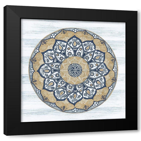 Coastal Mandala II Black Modern Wood Framed Art Print with Double Matting by St. Amant, Yvette