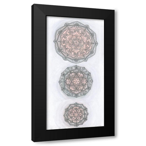 Elegant Emboss II Black Modern Wood Framed Art Print with Double Matting by St.Amant, Yvette
