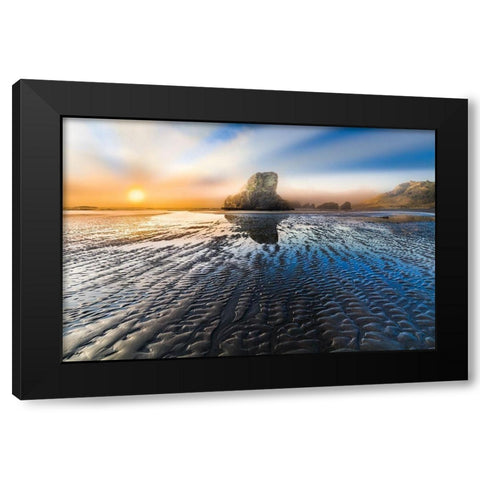 Light in the Dark Black Modern Wood Framed Art Print with Double Matting by Celebrate Life Gallery