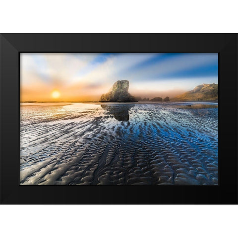 Light in the Dark Black Modern Wood Framed Art Print by Celebrate Life Gallery