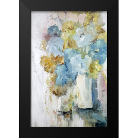 Lilies Black Modern Wood Framed Art Print by Buckley, Mary