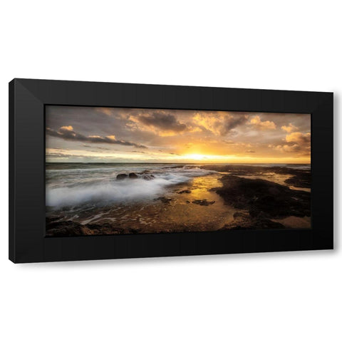 Serenity Black Modern Wood Framed Art Print with Double Matting by Burt, D.