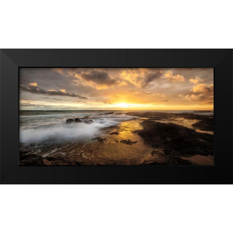 Serenity Black Modern Wood Framed Art Print by Burt, D.