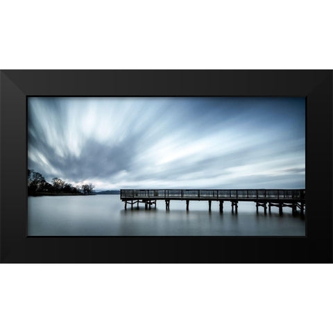 All is Calm Black Modern Wood Framed Art Print by Burt, D.