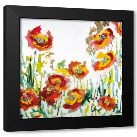 Joyful Black Modern Wood Framed Art Print by Ellens, Jacqueline