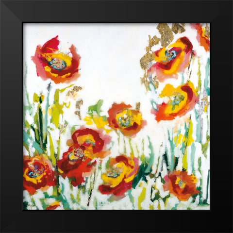 Joyful Black Modern Wood Framed Art Print by Ellens, Jacqueline