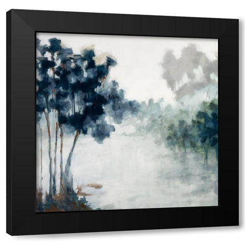 Soft Winter Light Black Modern Wood Framed Art Print with Double Matting by Ellens, Jacqueline