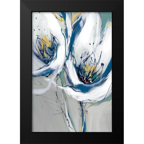 Seafoam Blooms I Black Modern Wood Framed Art Print by Fitzsimmons, A.