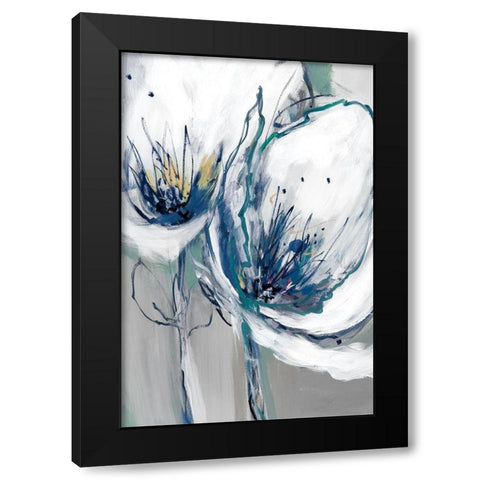 Seafoam Blooms II Black Modern Wood Framed Art Print by Fitzsimmons, A.