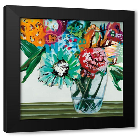 Sherbet Surprise Black Modern Wood Framed Art Print with Double Matting by Fitzsimmons, A.